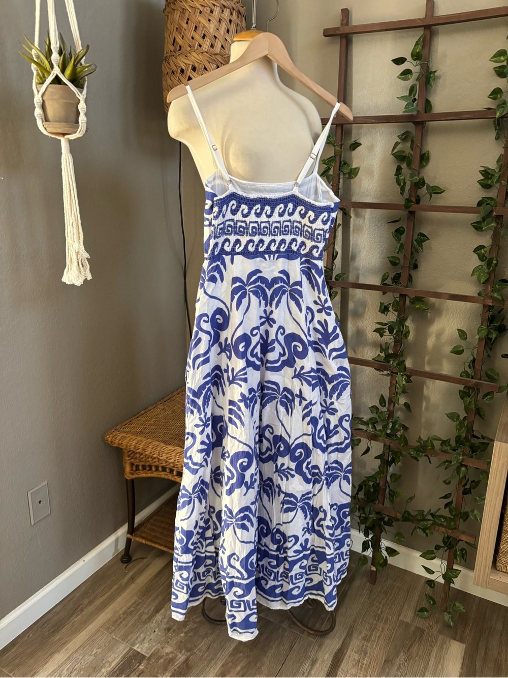 ▪️Beach Riot Rianne Mediterranean Print Maxi Dress Greece Vacation Resort Dress - Picture 9 of 10
